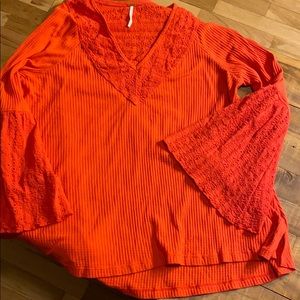 Free People Boho Bell Sleeve top